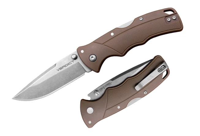 Нож складной Cold Steel Verdict Spear, CS_FL-C3SPSSFDE (сталь 1.4116) фото 1