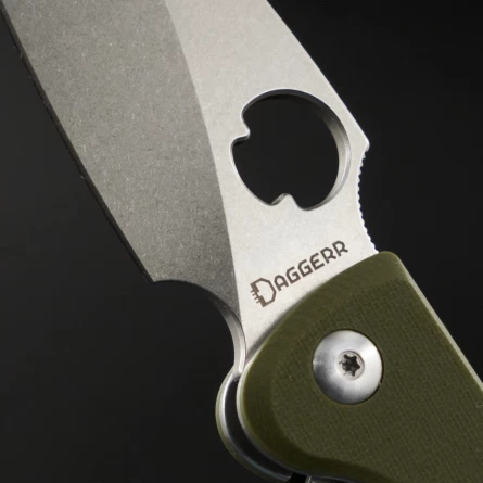 Нож складной Daggerr Sting mini Olive SW (G10, D2) фото 6