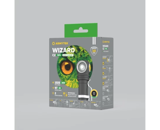 Фонарь Armytek Wizard C2 WG Magnet USB теплый/зеленый диод (TIR)(1020 люмен) фото 7