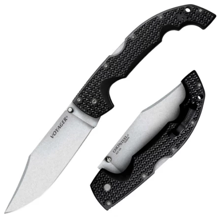 Нож складной Cold Steel Voyager Clip 5 Plain Edge, CS_29AXC (стал AUS10A) фото 1