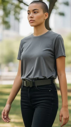 Ремень тактический армейский (зеленый) фото 3