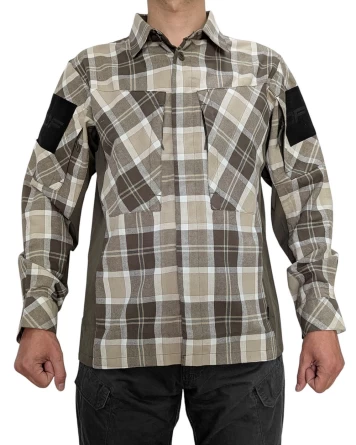 Рубашка тактическая Flannel Shirt (Бежевый) фото 1