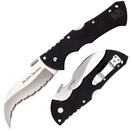 Нож складной Cold Steel Black Talon 2 Serrated Edge, CS_22BS (сталь S35VN) фото 1